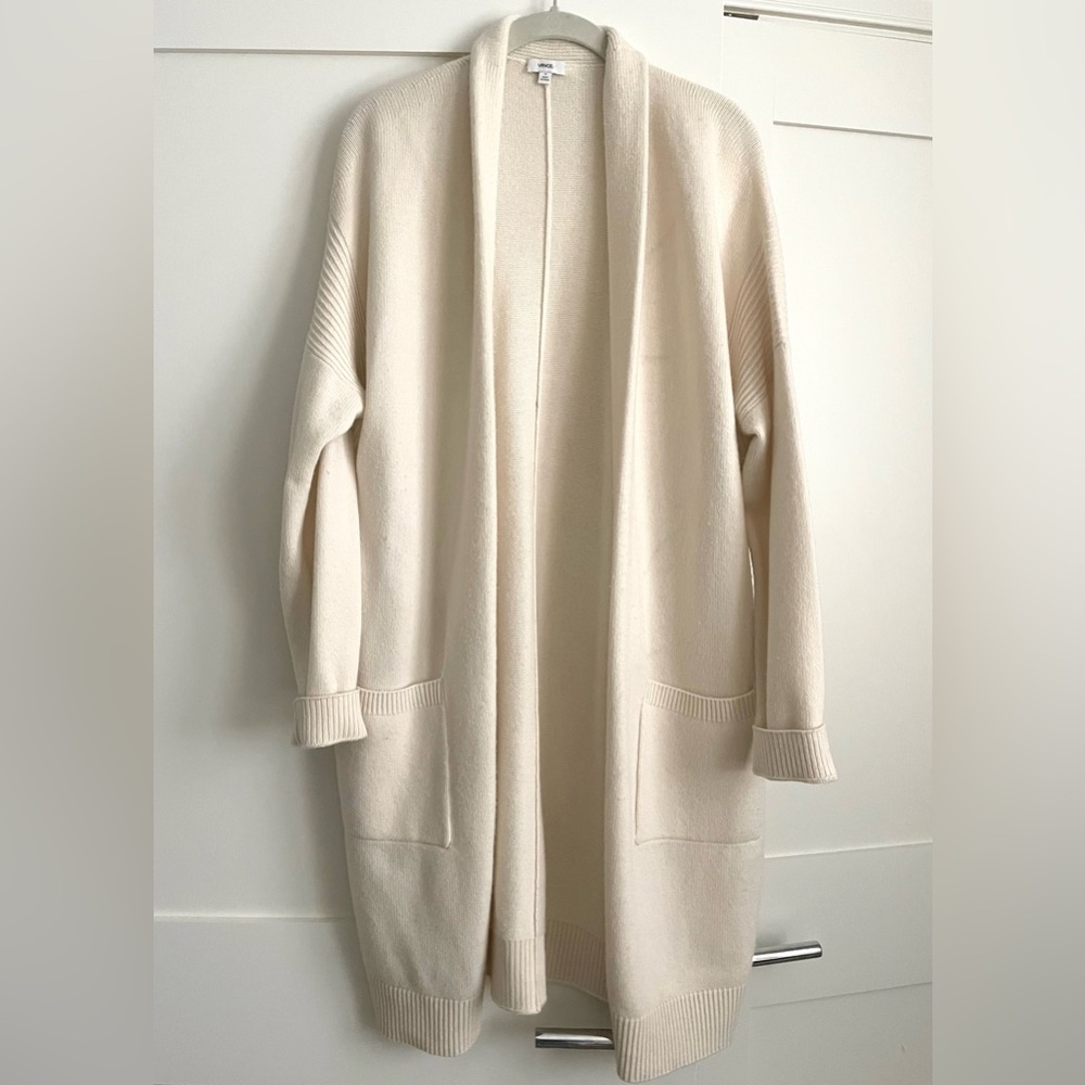 Vince long open cardigan.